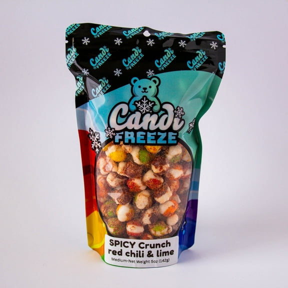 Spicy Crunch by CandiFreeze &ndash; Freeze-Dried, Crunchy, Sweet & Spicy Chamoy Fruit Candy &ndash; 5oz Resealable Bag