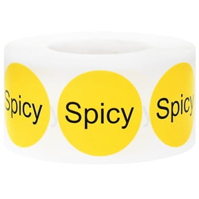 Spicy Deli Grocery Store Food Yellow Labels | 1" Round - 500 Pack