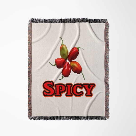 Spicy Five Habanero Hot Pepper Design, Woven Blanket