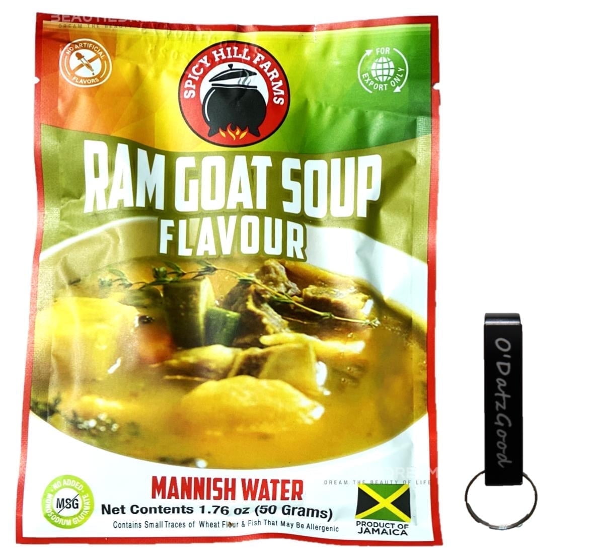 Spicy Hill Ram Goat Soup Mannish Water 1.76 oz (50g) Pack of 1 Packaged w/ ODatzGood