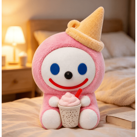 Spicy JACK IN THE BOX "Jibbi" Plush Toy, Premium Soft Stuffed Character Doll, Multi-Scenario Indoor Decor For Living Room Shelf Display