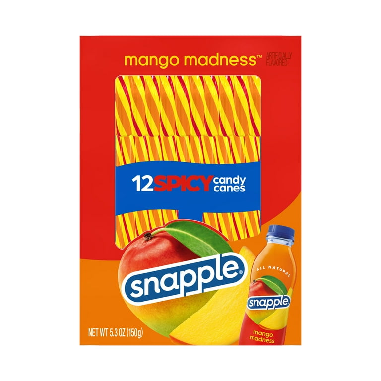 Spicy Mango Snapple Christmas Holiday Candy Canes Stocking