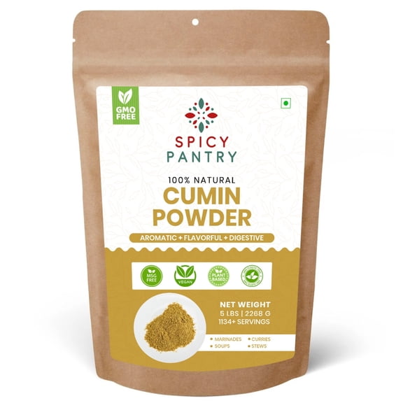 Spicy Pantry Cumin Powder (5 lb)  Ground Cumin Spice, 100% Pure & Natural, Finely Ground Jeera Powder, No Additives