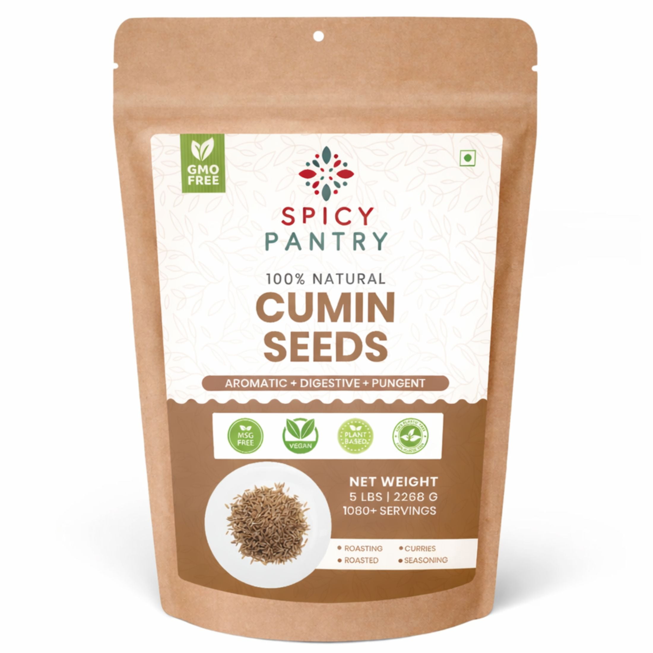 Spicy Pantry Cumin Seeds - 2 lbs, Whole Cumin for Spice Blends & Seasoning, Aromatic & Flavorful"