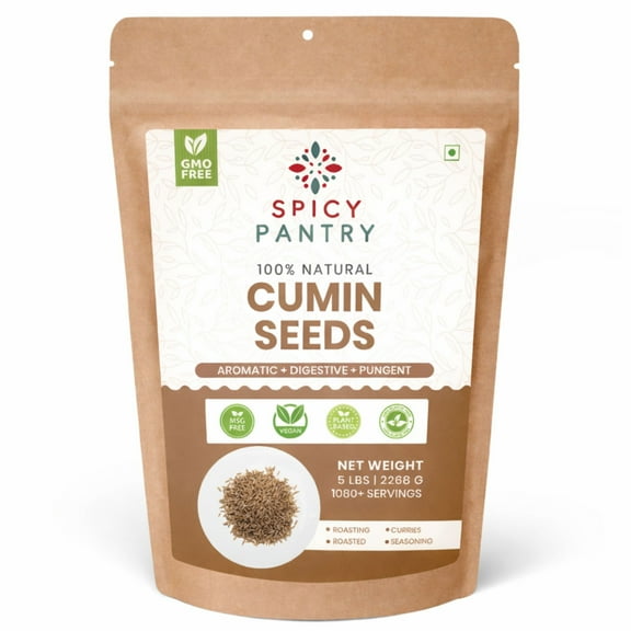 Spicy Pantry Cumin Seeds 4oz, Whole Cumin for Spice Blends & Seasoning, Aromatic & Flavorful"