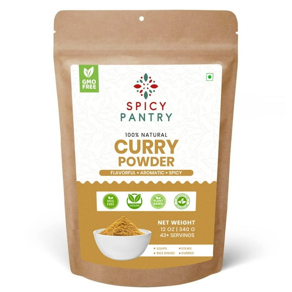 Spicy Pantry Curry Powder – 12 oz, Mild Indian Spice Blend, Perfect for Curries & Seasoning, Resealable Bag
