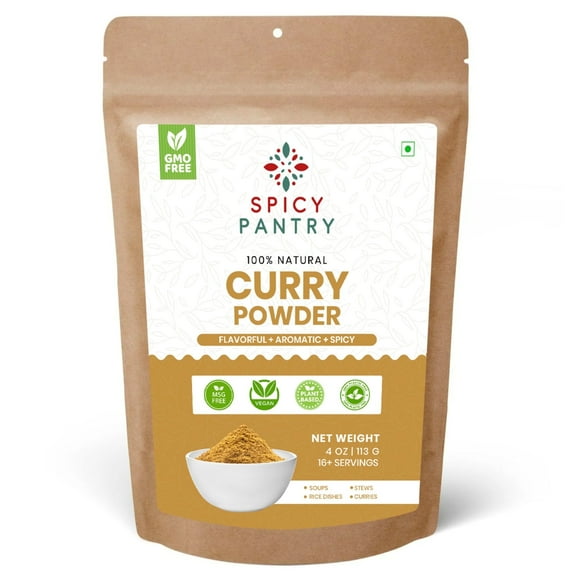Spicy Pantry Curry Powder – 4 oz, Mild Indian Spice Blend, Perfect for Curries & Seasoning, Resealable Bag