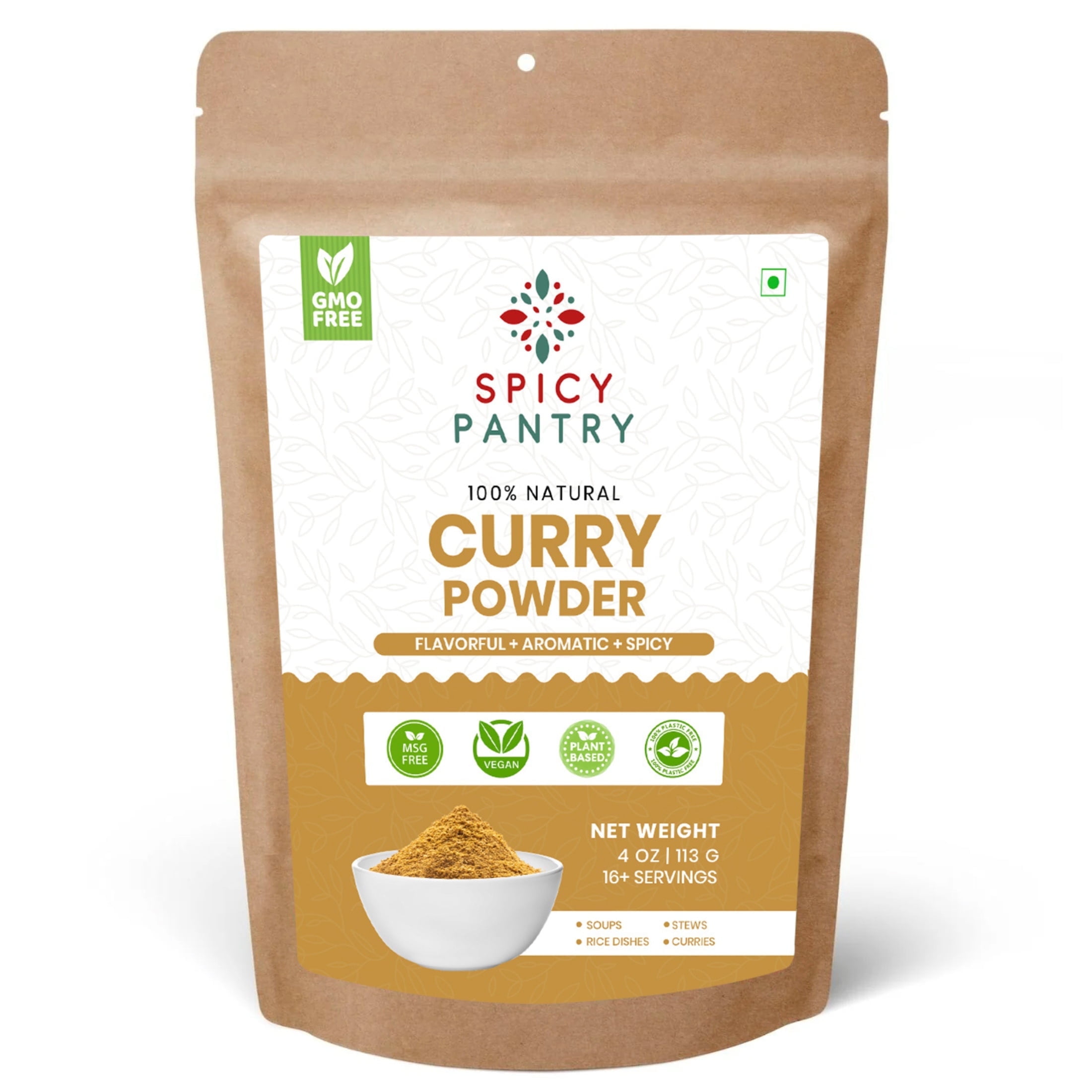 Spicy Pantry Curry Powder 4 oz, Mild Indian Spice Blend, Perfect for