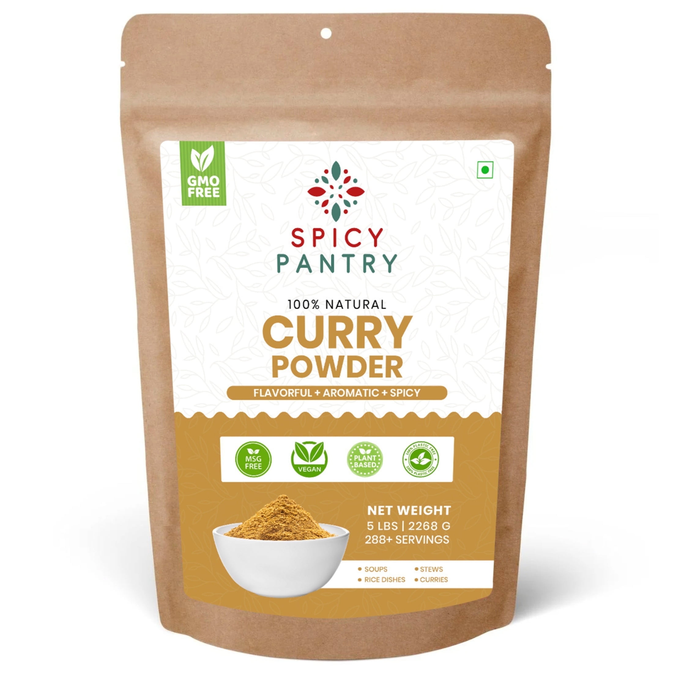 Spicy Pantry Curry Powder – 5lbs, Mild Indian Spice Blend, Perfect for Curries & Seasoning, Resealable Bag