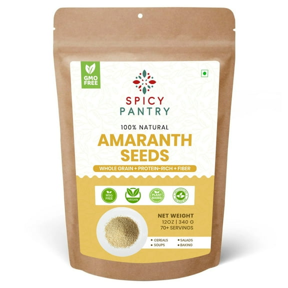 Spicy Pantry Whole Amaranth Seeds 100% Natural, Resealable Bag(12oz)