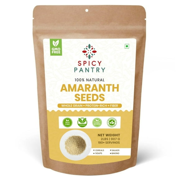 Spicy Pantry Whole Amaranth Seeds 100% Natural, Resealable Bag (2lbs)