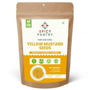 Spicy Pantry Yellow Mustard Seeds – 4 oz, 100% Natural Whole Seeds, Ideal for Pickling & Cooking