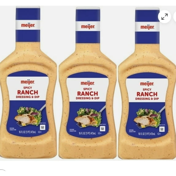 Spicy Ranch Dressing, 3 Bottles, 16 oz Each