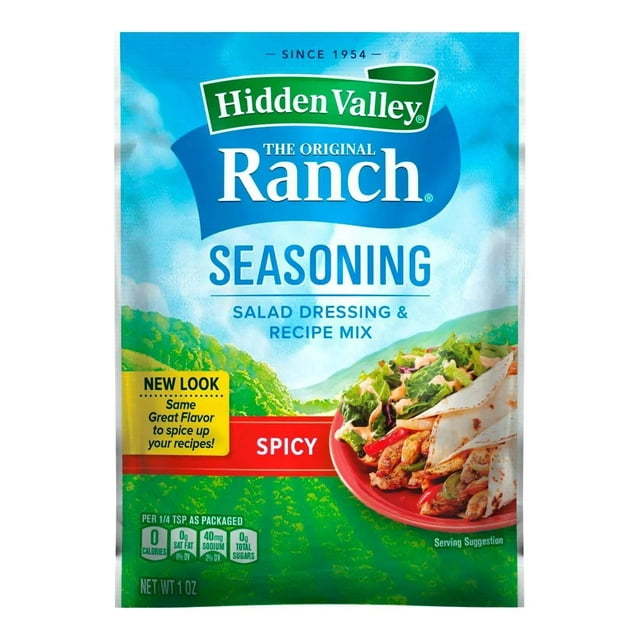 Spicy Ranch Salad Dressing Seasoning Mix (Pack of 4) 1 oz Packets