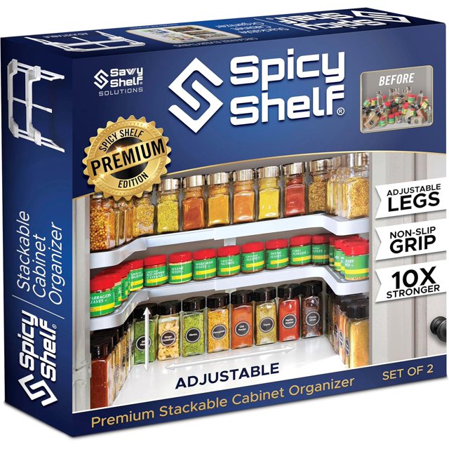 Spicy Shelf 3.0 Expandable 2 Tiered Spice Rack Organizer for