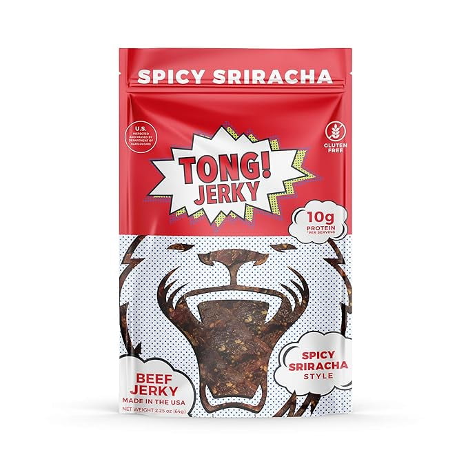 Spicy Sriracha Beef Jerky Glutenfree, High Protein, Low Carb Jerky