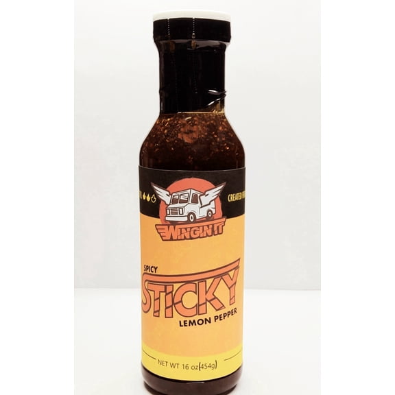 Winginit Spicy Sticky Lemon Pepper Crafted Wing Sauce 16oz