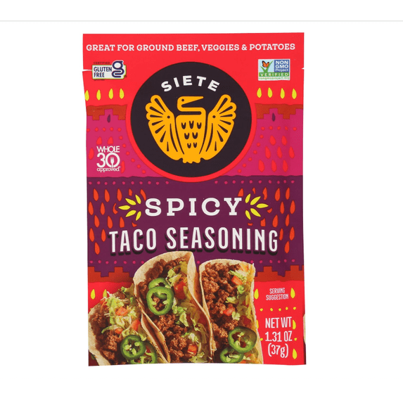 Spicy Taco Seasoning Mix, Gluten Free, Vegan, Paleo, Whole 30 Approved, Powder, 1.31 Ounce, 1 Count