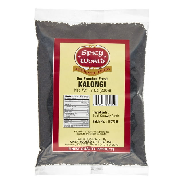 Spicy World Kalonji (Black Onion, Nigella) Seeds, 7 Oz