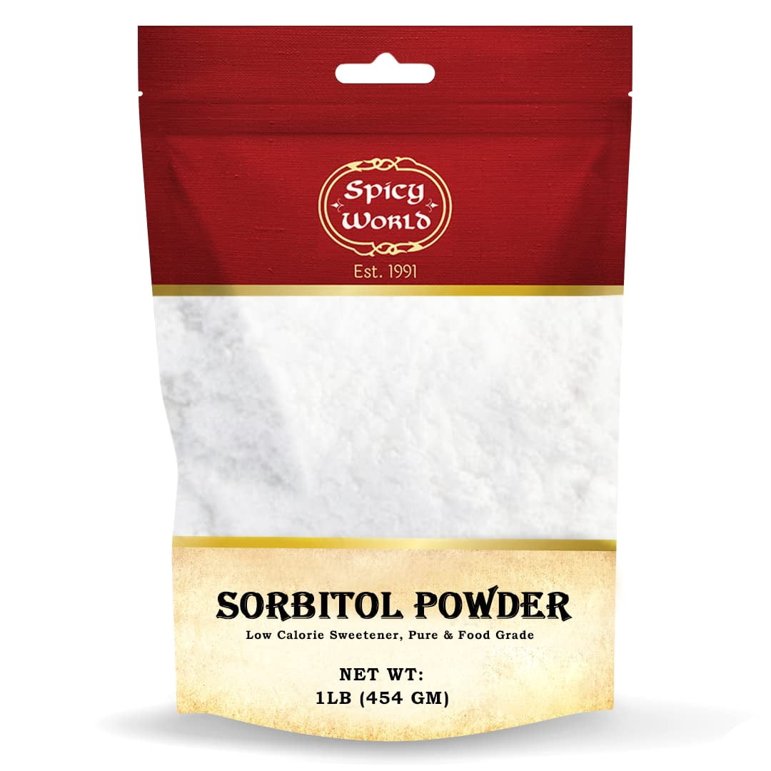 Spicy World Pure Sorbitol Powder 1 Pound Bag Food Grade, Low Calorie