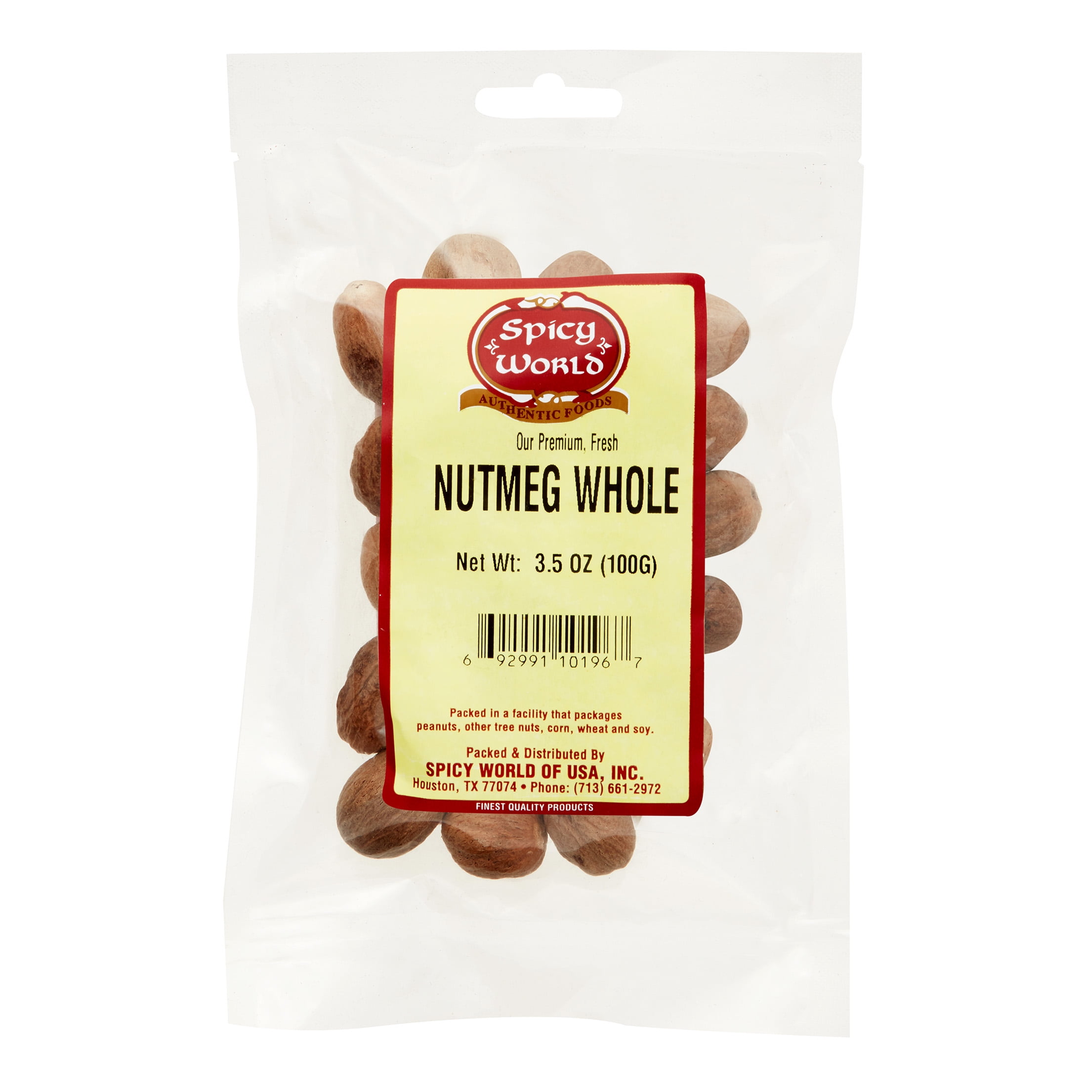 Spicy World Whole Nutmeg, 3.5 Oz