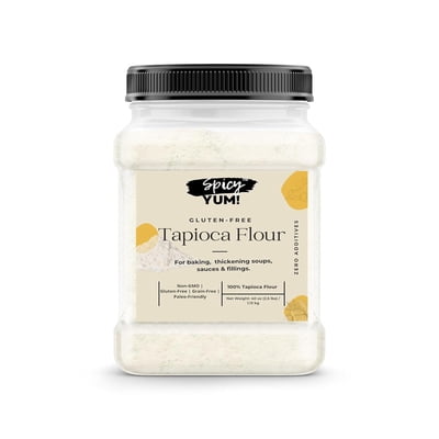 Spicy Yum! Tapioca Flour | Paleo-friendly, Gluten-free, Grain-free, Non-GMO, Zero Additives & Preservatives, All Purpose Baking Flour | Wheat Flour Substitute (2.5 lbs. (40oz.)