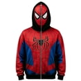 thumbnail image 1 of Unisex Spider Hero Full Zip Masked Hoodie, Casual Long Sleeve Sporty Sweatshirt Loose Fit Hooded Top for Adults and Kids Daily Streetwear, 1 of 3