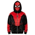 thumbnail image 1 of Classic Spider Hero Full Zip Masked Hood,Long Sleeve Athletic Sweatshirt Casual Hooded Top for Adults and Kids Daily Streetwear Playwear, 1 of 3
