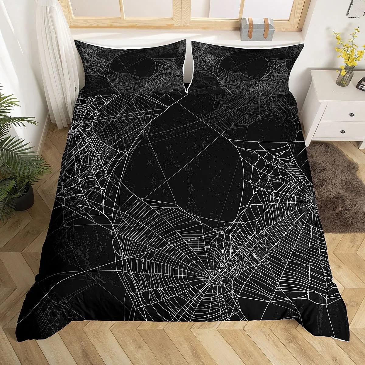 Spider  Duvet Cover Set Halloween Spider Bedding Sets Boys Black