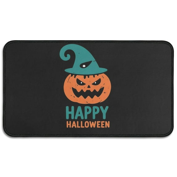 Spider Bat No Slip Door Mat - Innovative Design 30x17 Inch Happy Halloween Absorbing Throw Rugs Layered Door Mats for Entryway Porch Entryway Kitchen