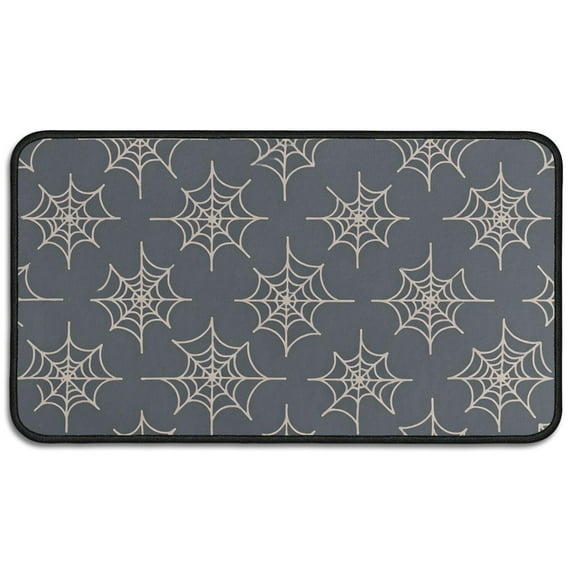 Spider Bat No Slip Door Mat - Innovative Design 30x17 Inch Happy Halloween Absorbing Throw Rugs Switch Rug for Entryway Porch Entryway Kitchen