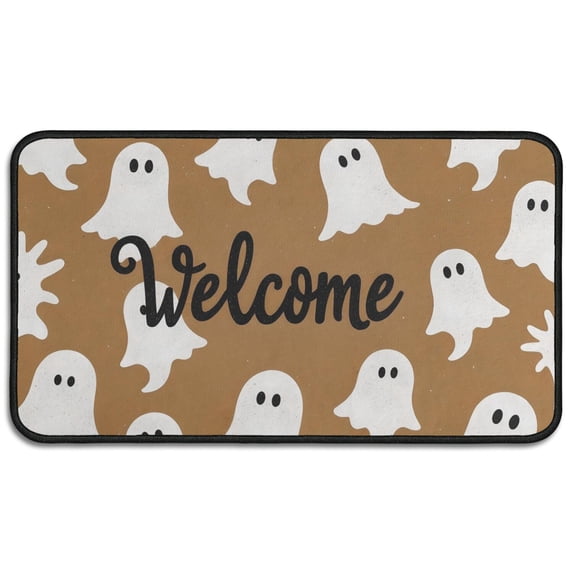 Spider Bat Non Slip Door Mat - Innovative Design 30x17 Inch Happy Halloween Absorbing Throw Rugs Switch Rug for Entryway Porch Entryway Kitchen