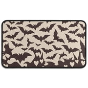 Spider Bat Non-Slip Door Mat - Innovative Design 30x17 Inch Happy Halloween Absorbing Throw Rugs Switch Rug for Entryway Porch Entryway Kitchen