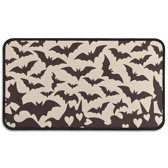 Spider Bat Non-Slip Door Mat - Innovative Design 30x17 Inch Happy Halloween Absorbing Throw Rugs Switch Rug for Entryway Porch Entryway Kitchen