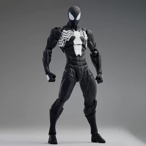 Spider Black Suit Figure 6'' Action Figure Model Movable Box Set