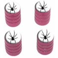 thumbnail image 1 of Spider Black on White Tire Rim Wheel Aluminum Valve Stem Caps, Multiple Colors, 1 of 1