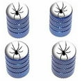 thumbnail image 1 of Spider Black on White Tire Rim Wheel Aluminum Valve Stem Caps, Multiple Colors, 1 of 1