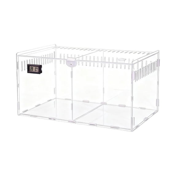 Spider Cage Acrylic Reptile Terrarium Tarantula Tank Sturdy Build Large Size for Frogs Hermit Crabs Amphibians