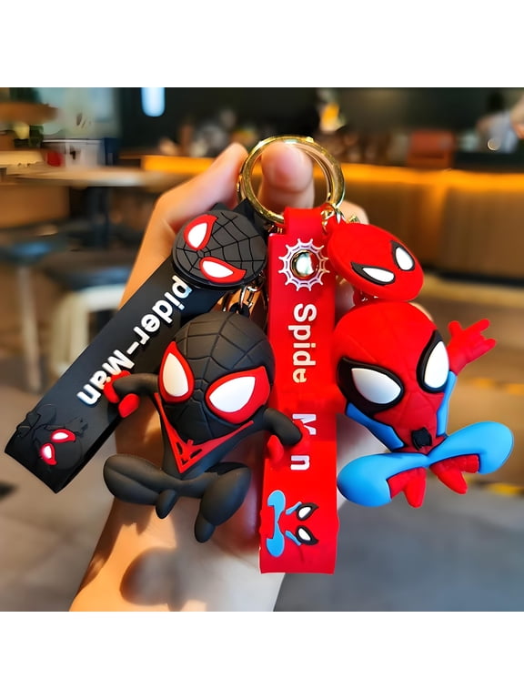 Spider Cartoon Modeling Keychain Ring Handbag Bag Pendant Couples Keychains Set Anime Key Chain