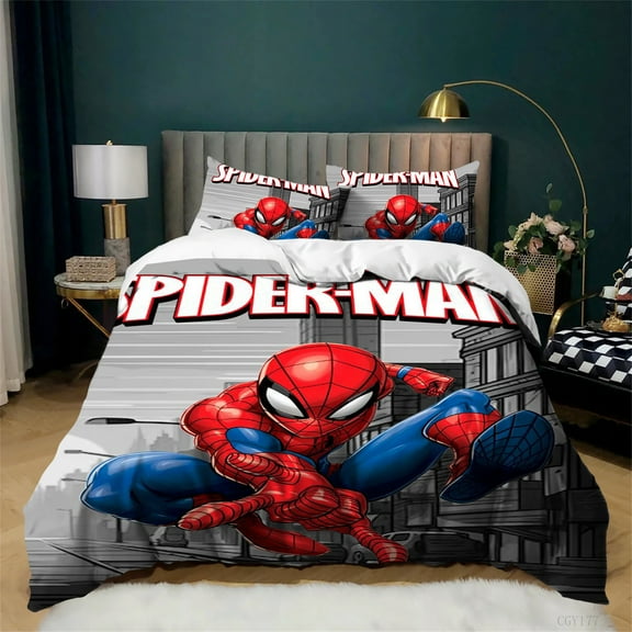 Spider Cool Man Duvet Cover Set 3pcs Bedding Duvet Cover Set for All Season Soft Breathable Quilt Cover with Pillowcase