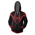 thumbnail image 1 of Spider Cosplay Hoodie Superhero Costume Jacket Full Zip Sweatshirt Web Print Streetwear for Cosplay, 1 of 3