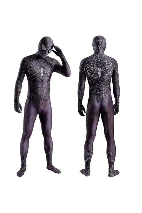 Spider Cosplay Outfit, Superhero Suit, Spider Costume, Halloween Full Body Superhero Jumpsuit, Black Spider Bodysuit, Black Spider Bodysuit Adult Spider Movie Version Superhero Cosplay Jumpsuit, S