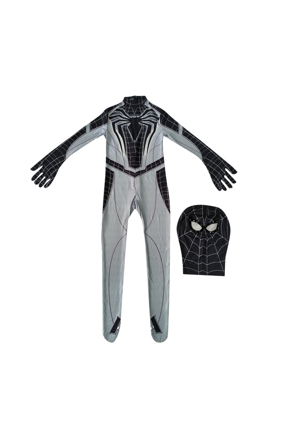Spider Costume,Classic Comic Book Style,Full Body with Large White Spider Logo for Cosplay and Halloween