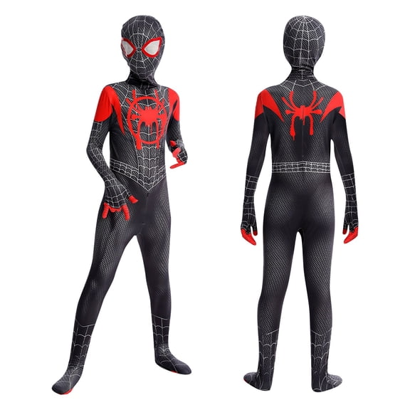 Spider Costume,Red Blue Suit with Full Body Web Pattern, Superhero Cosplay for Comic Con,Halloween and Cosplay