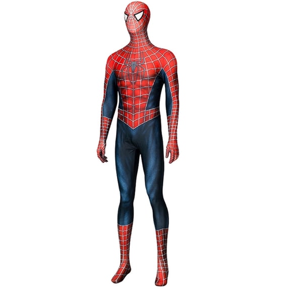 Spider Costume,Superhero Classic Cosplay Costume Bodysuit Halloween Jumpsuit for Adults Party Dress Up Red L