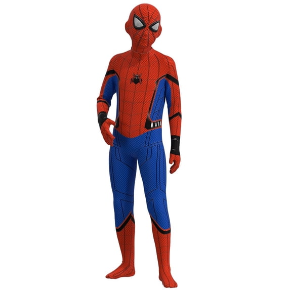 Spider Costume,Superhero Classic Cosplay Costume, Fun Spiderlike Cosplay Bodysuit,Halloweeen Costume, Red, 160