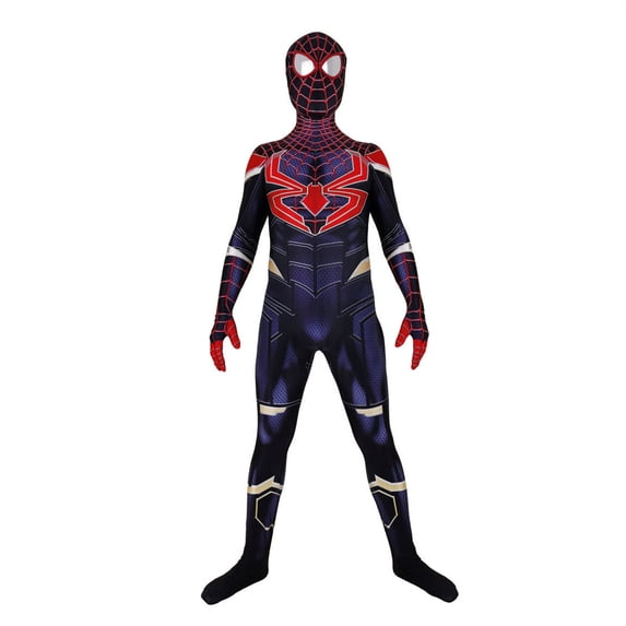 Spider Costume,Superhero Classic Cosplay Costume, Fun Spiderlike Cosplay Bodysuit,Halloweeen Costume, Wine, L