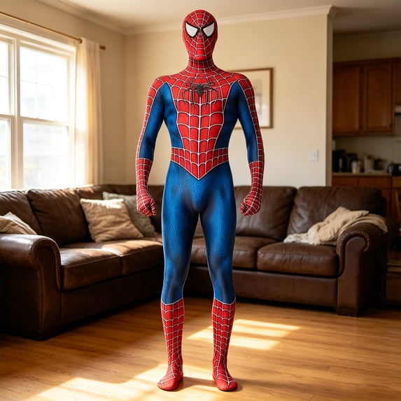Spider Costume, Superhero Cosplay Full Body Zentai Jumpsuit Superhero Full Body Jumpsuit for Halloween Party Role Play Show