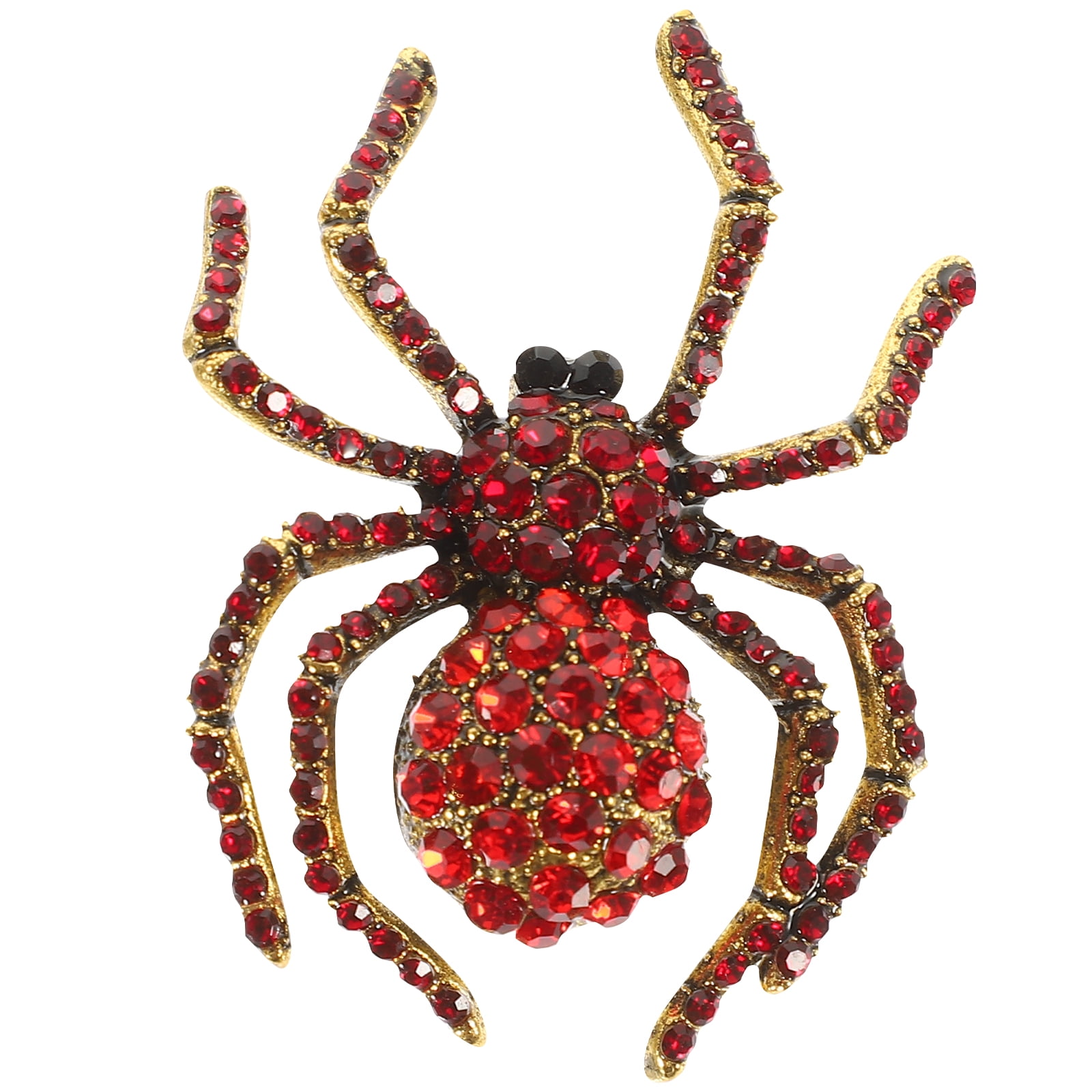 Spider Crystal Brooch Halloween Pin Clothing Lapel Jewelry