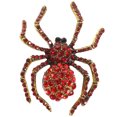 Spider Crystal Brooch Halloween Pin Clothing Lapel Jewelry